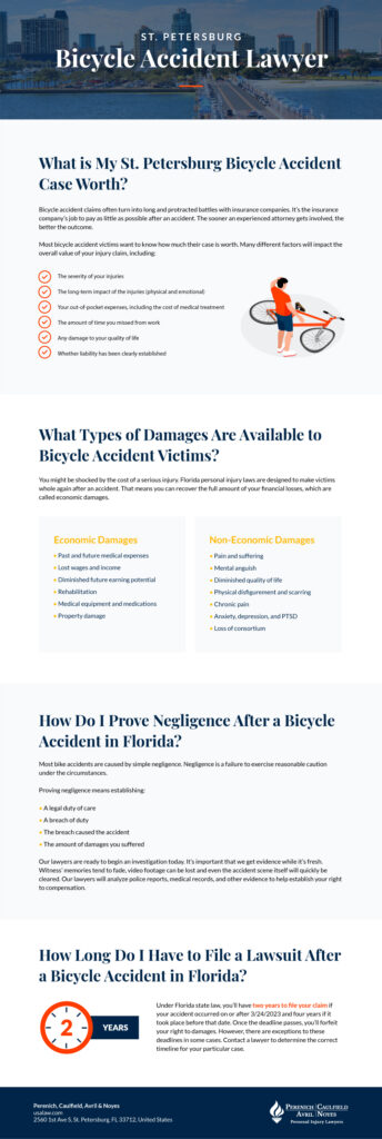 St.Petersburg’s Bicycle Accident Infographic