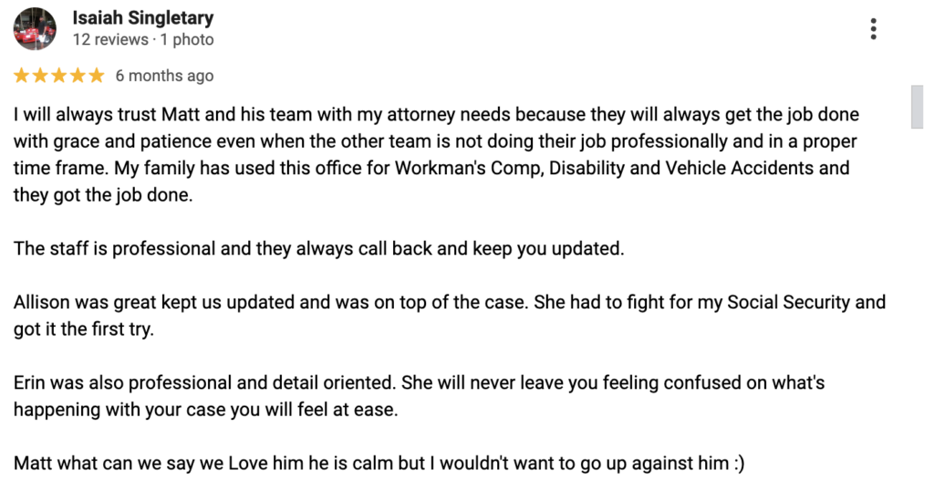 St. Petersburg, FL Lyft Accident Client Review